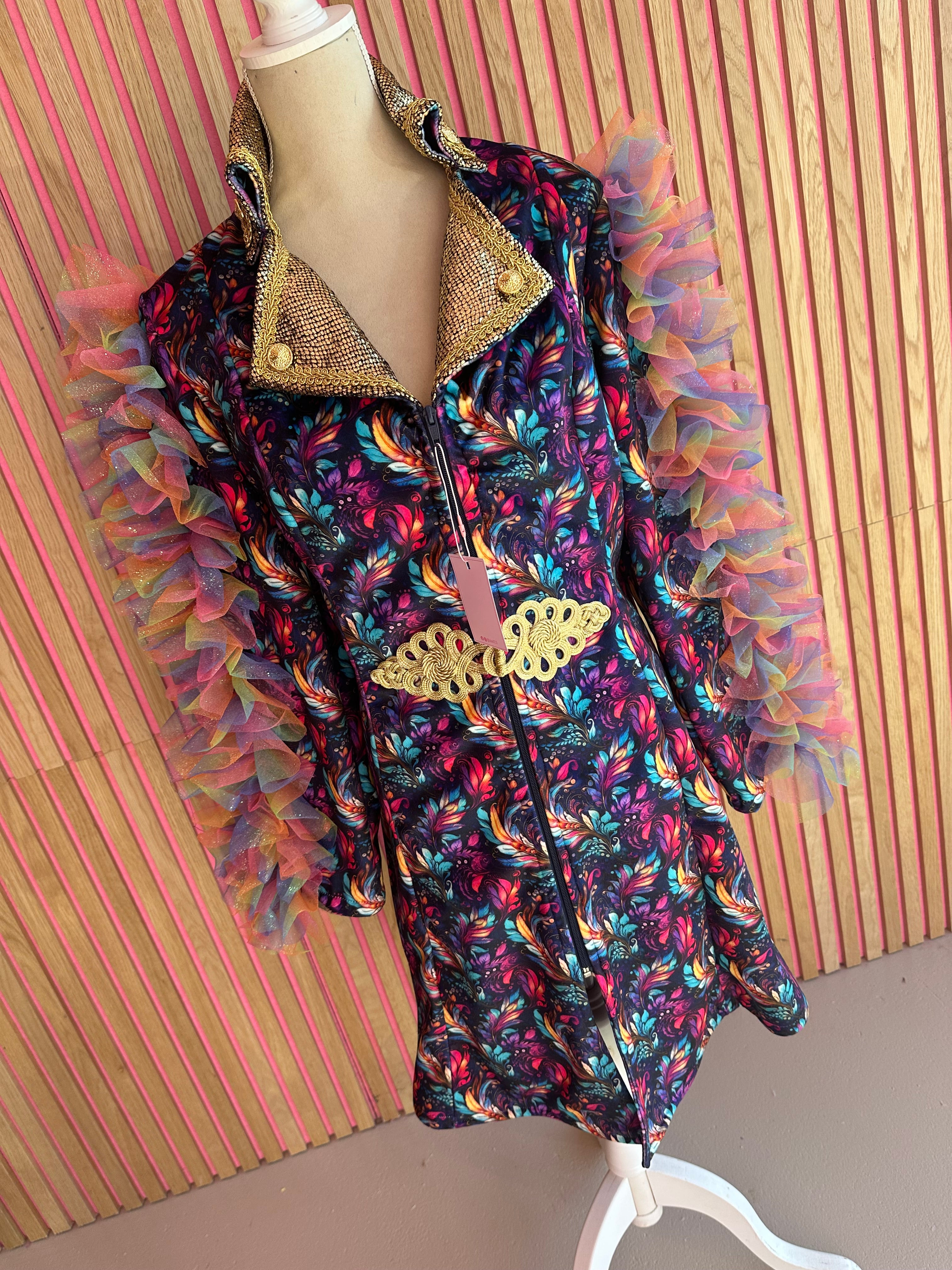 Jas met tule mouwen maat XL