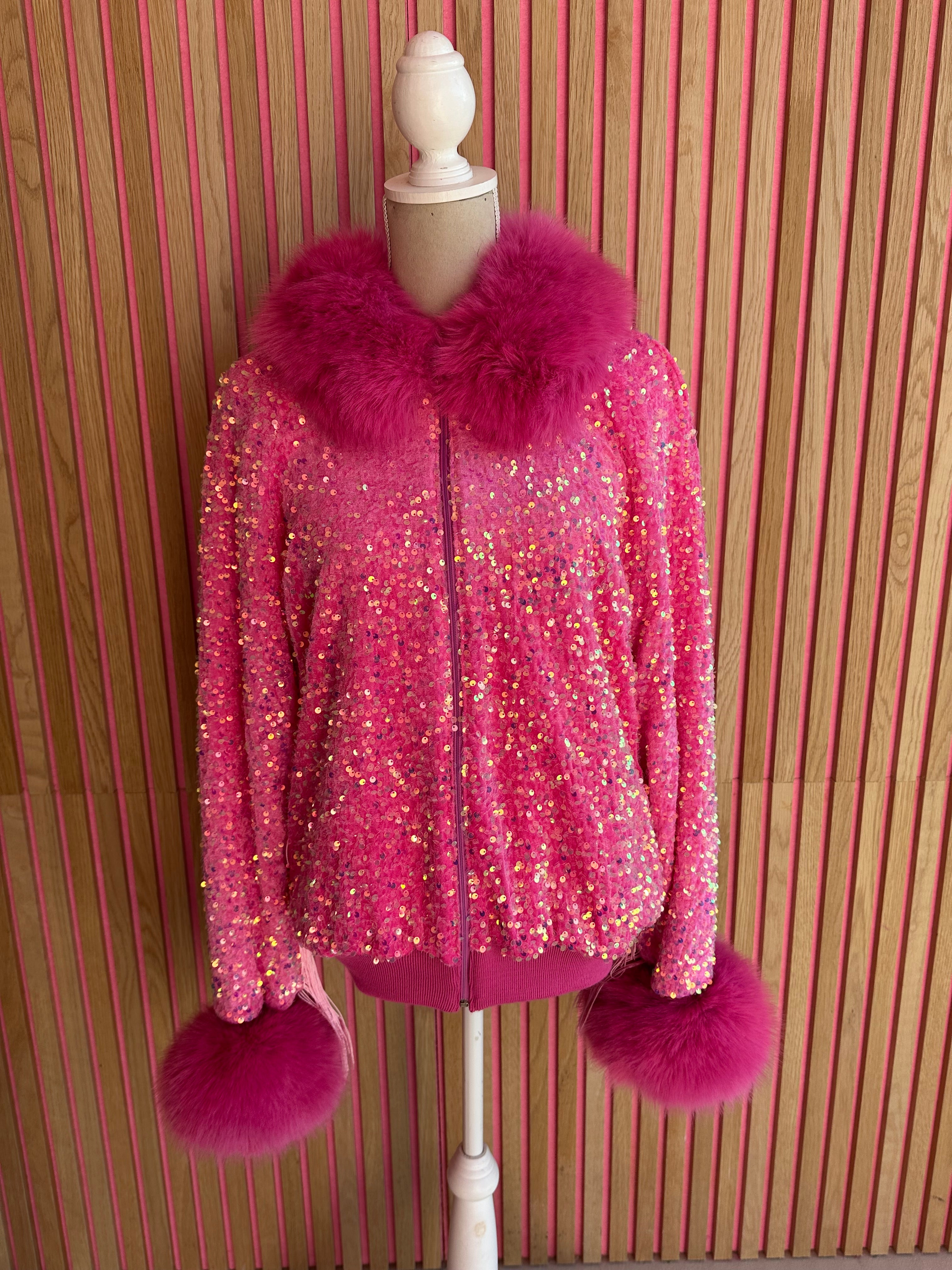 Bomberjack glitter maat XL