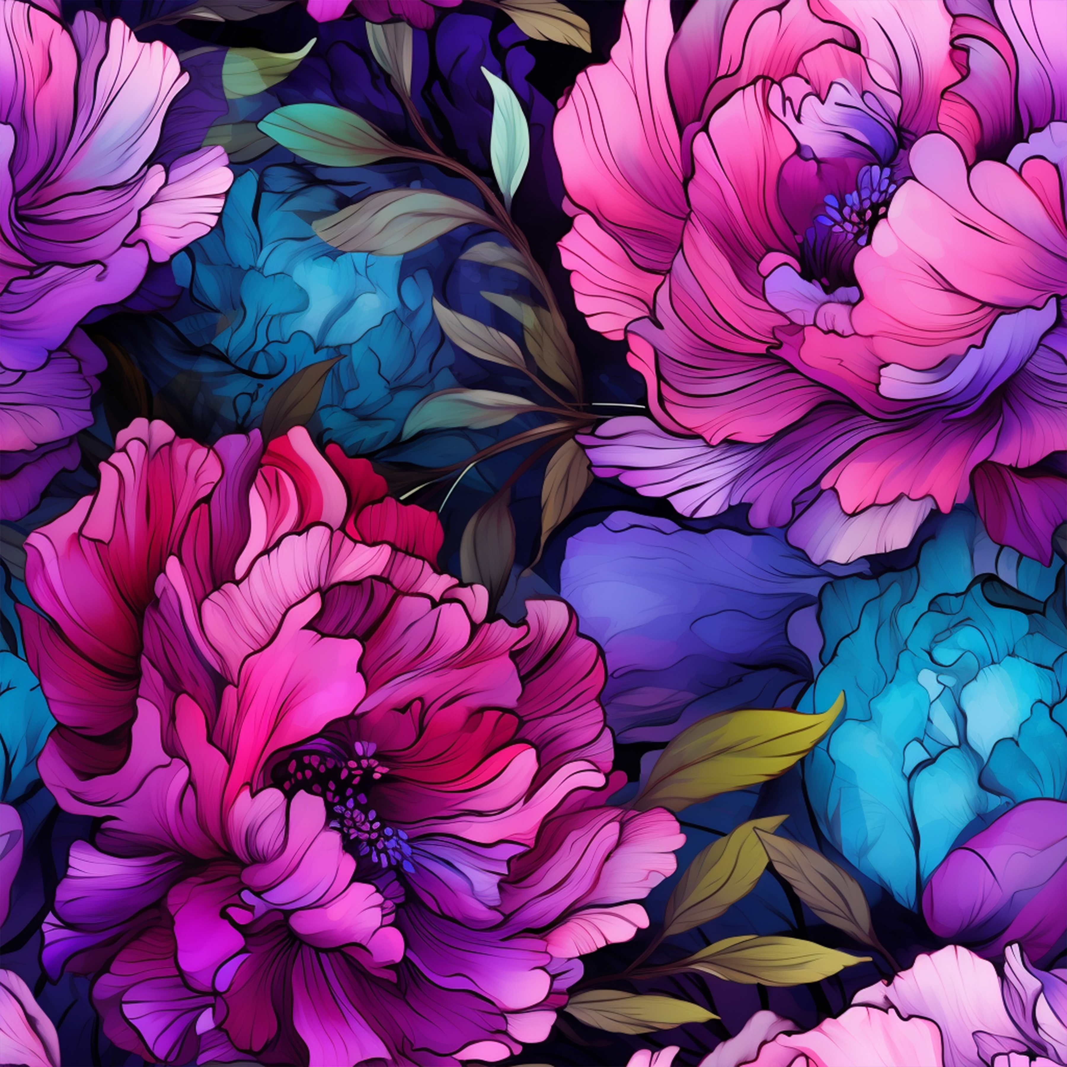 Flared legging "Peony"