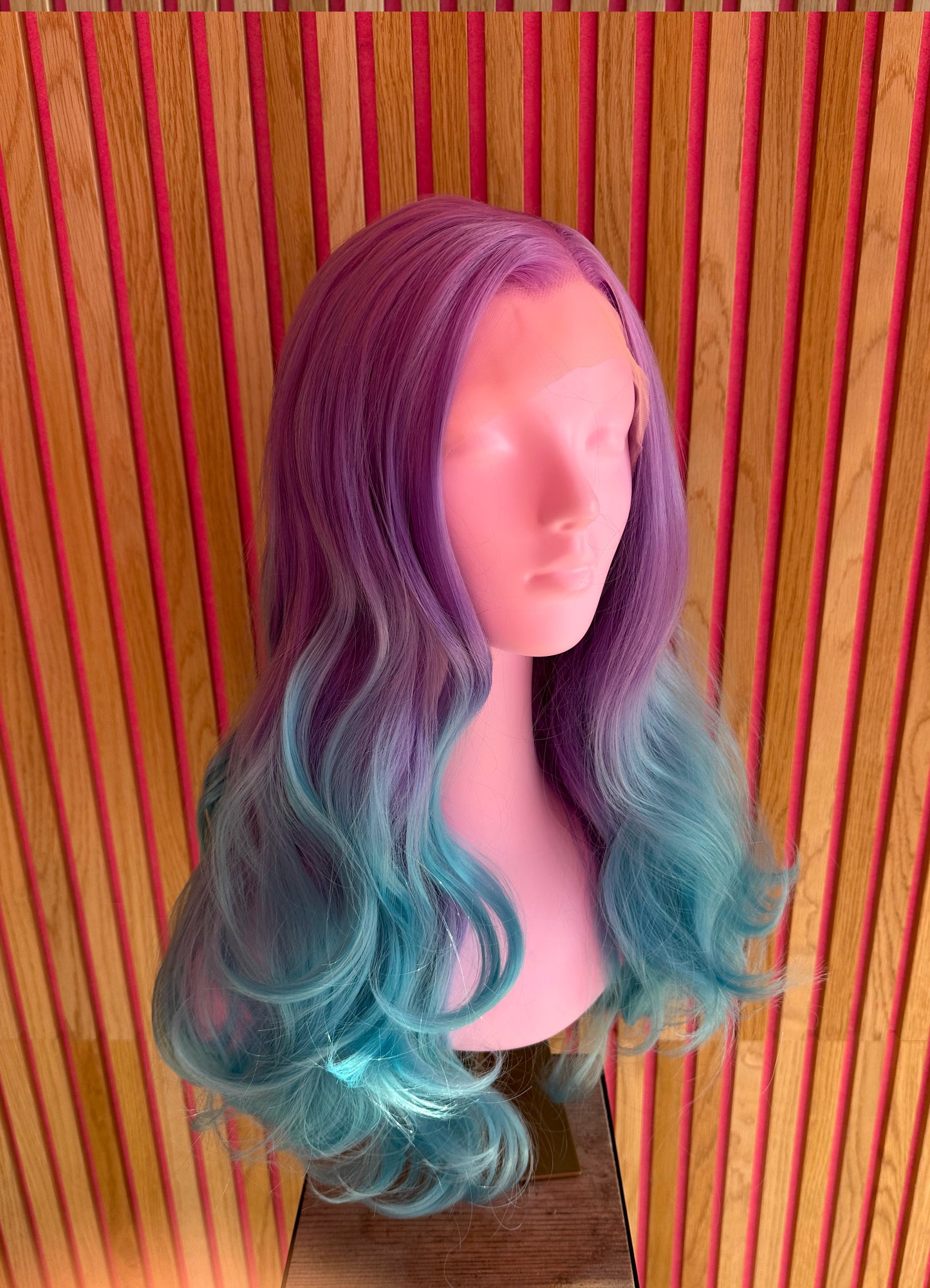 lace Front wig lilac/blue