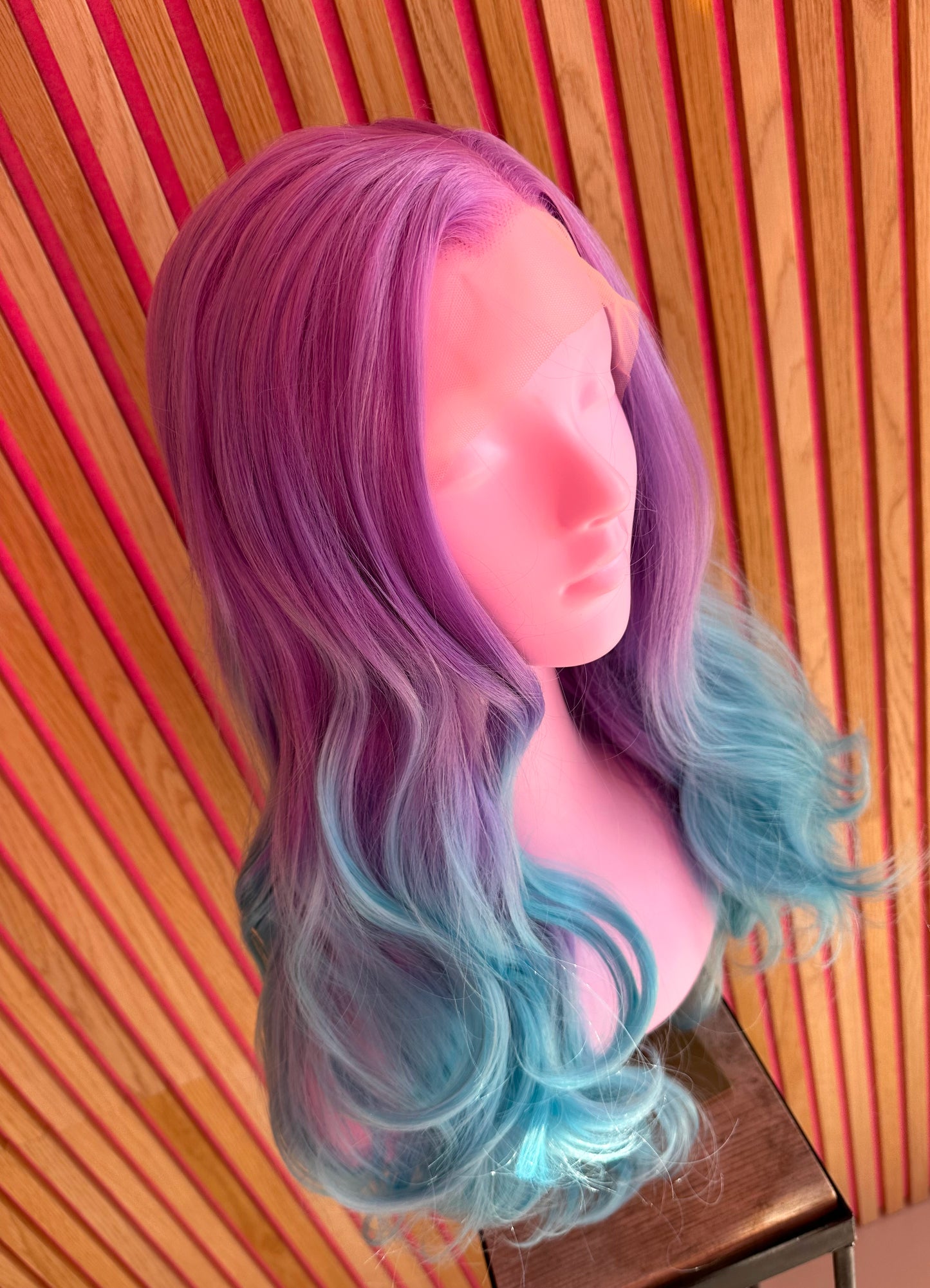 lace Front wig lilac/blue