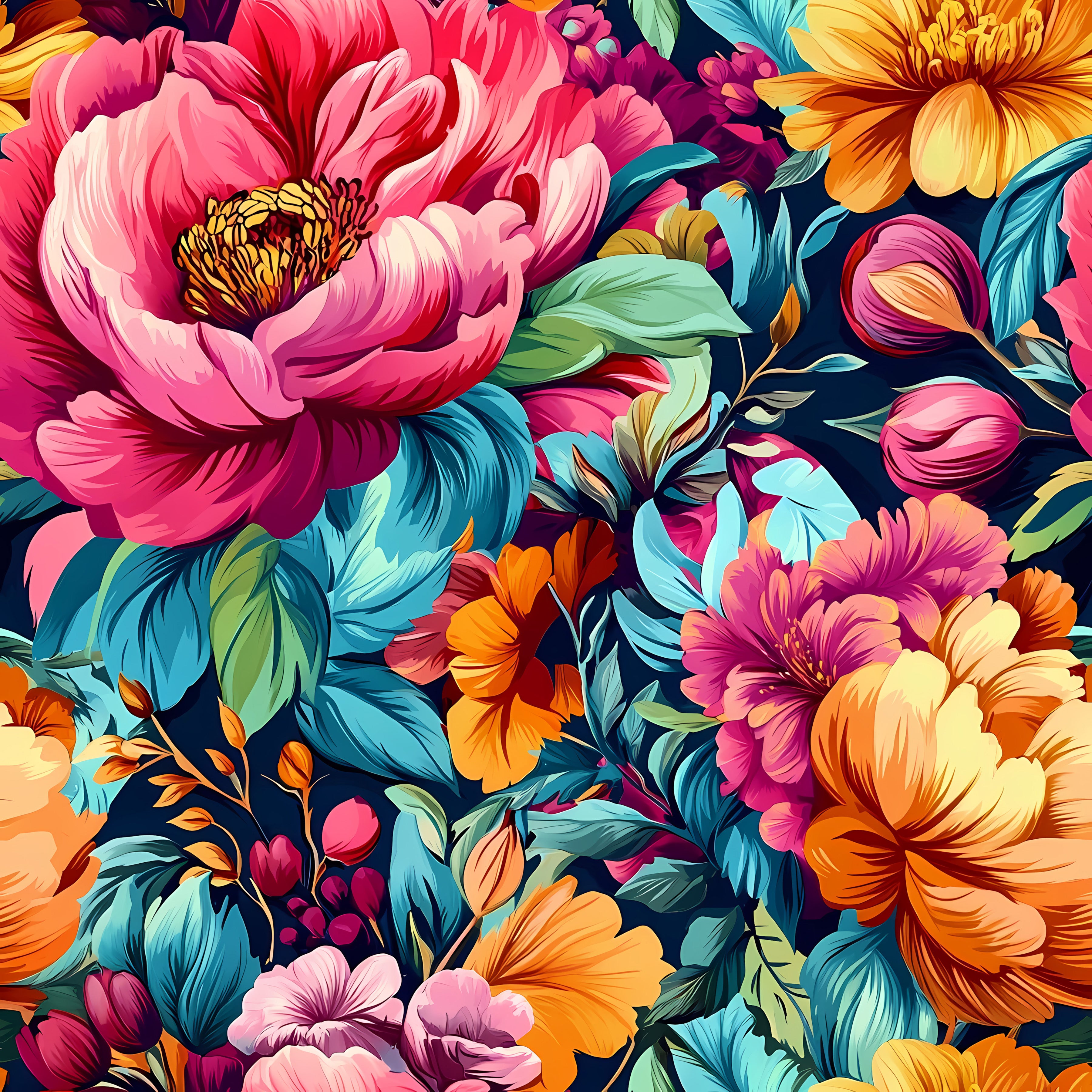 Flared legging "Pretty Peony"