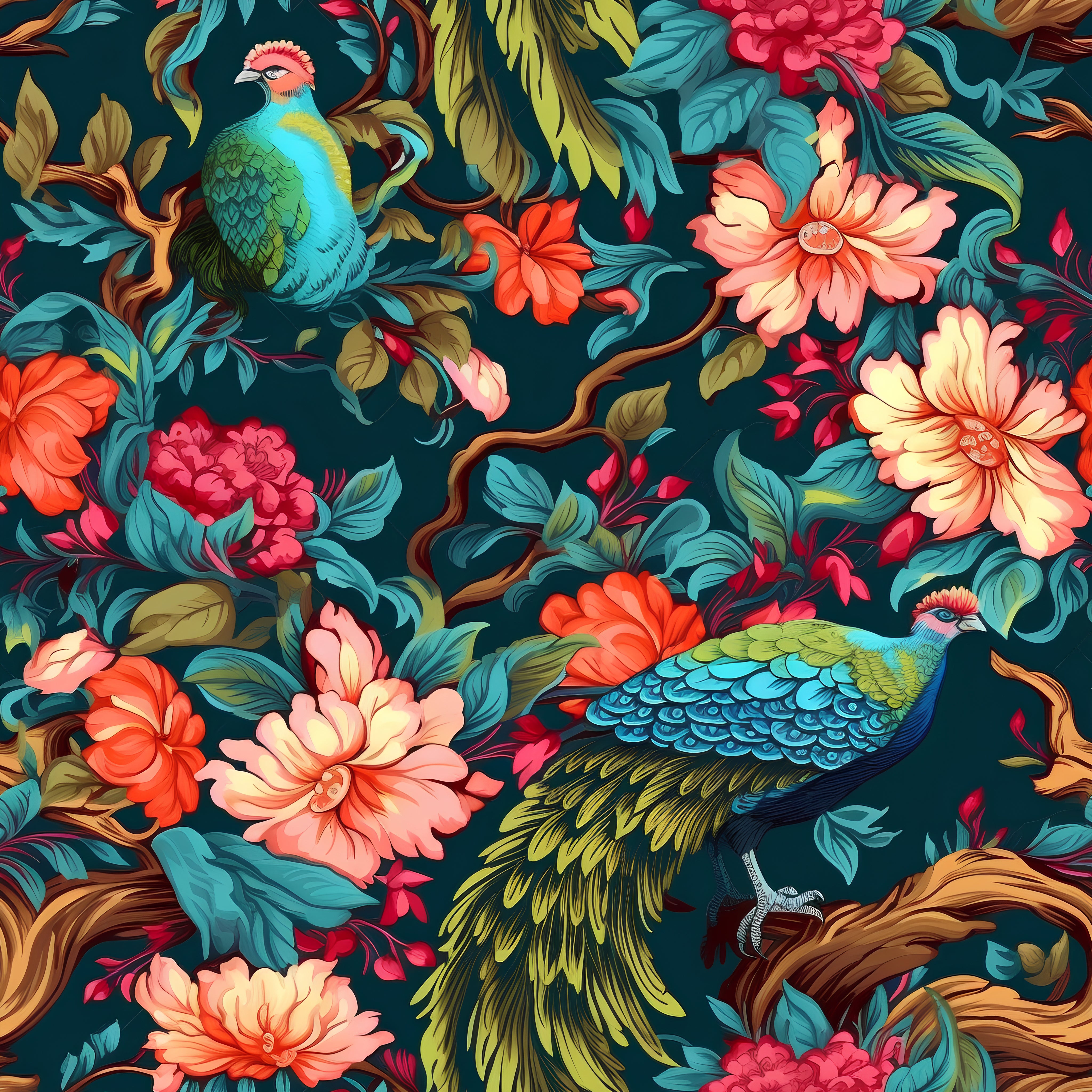 Flared legging "Peacock"