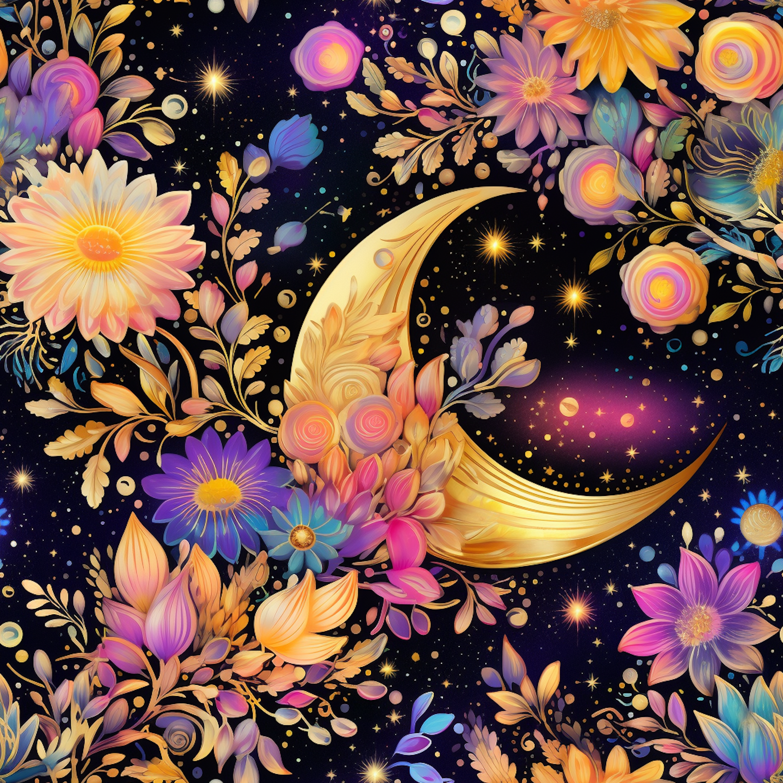 Flared legging "Flower Moon"